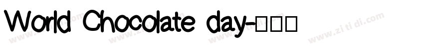 World Chocolate day字体转换